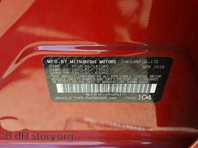 2017 MITSUBISHI MIRAGE - VIN: ML32F3FJ2HH004477 - Фото 10