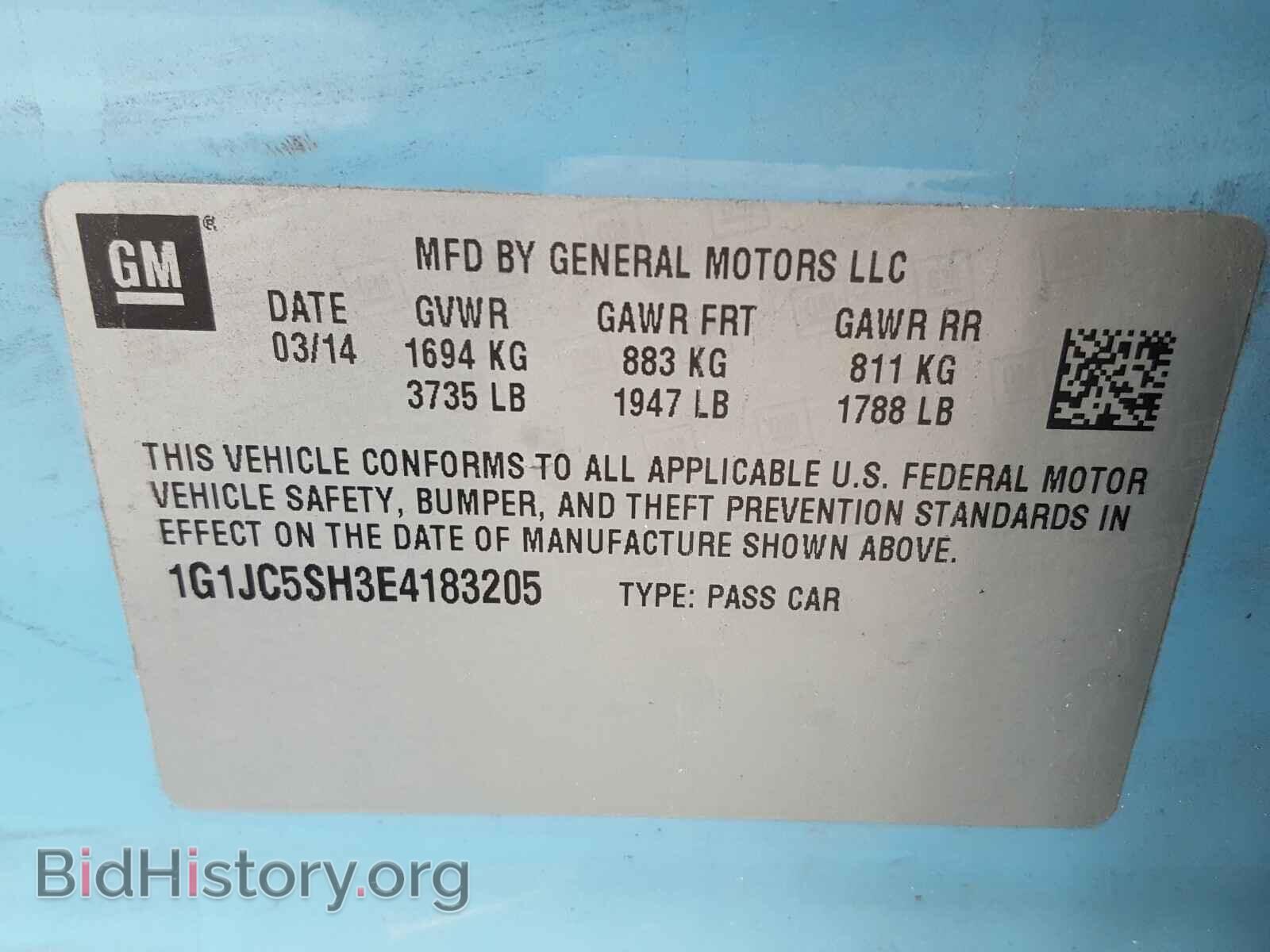 2014 CHEVROLET SONIC - VIN: 1G1JC5SH3E4183205 - Фото 10