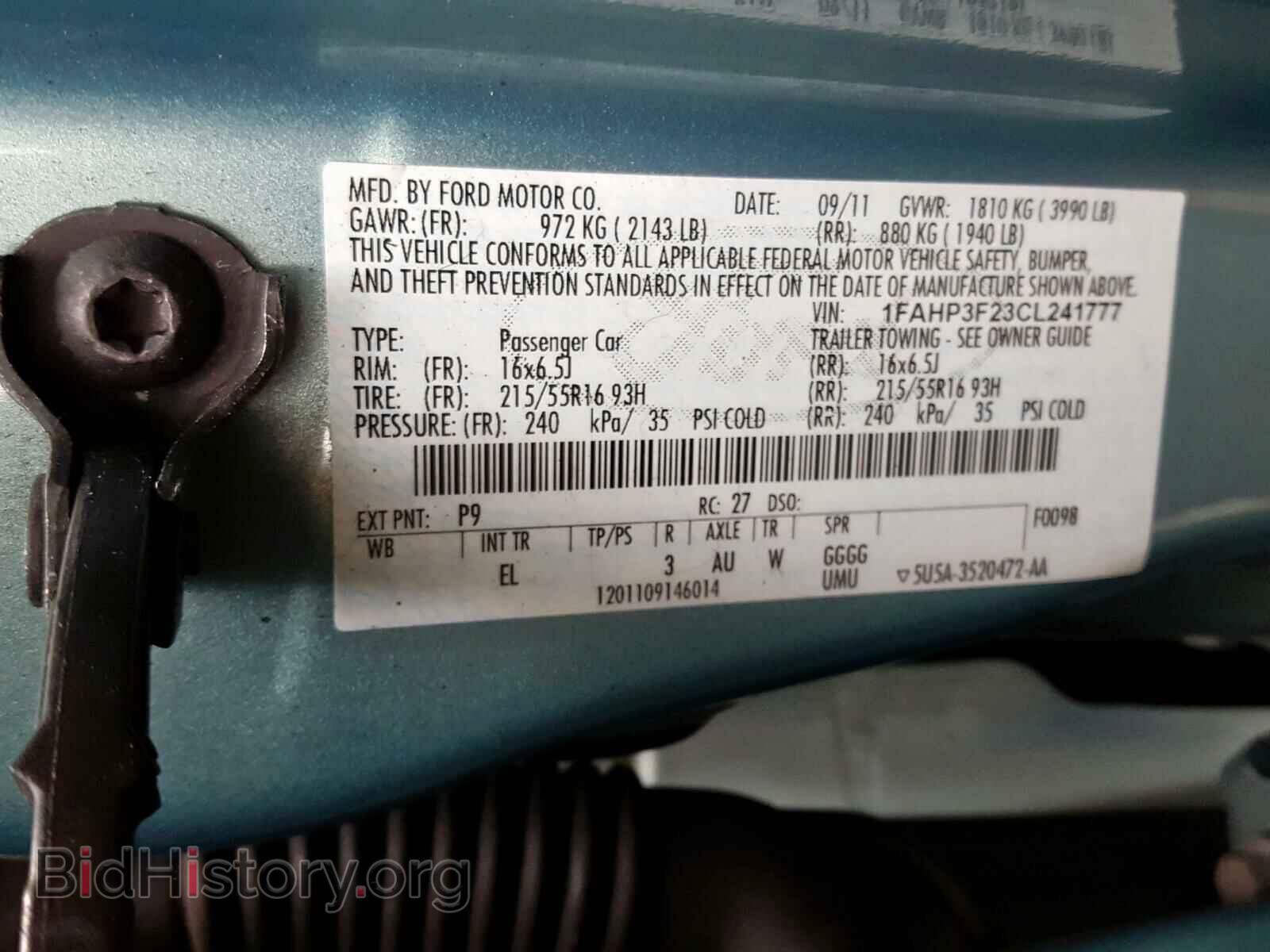 2012 FORD FOCUS - VIN: 1FAHP3F23CL241777 - Photo 10