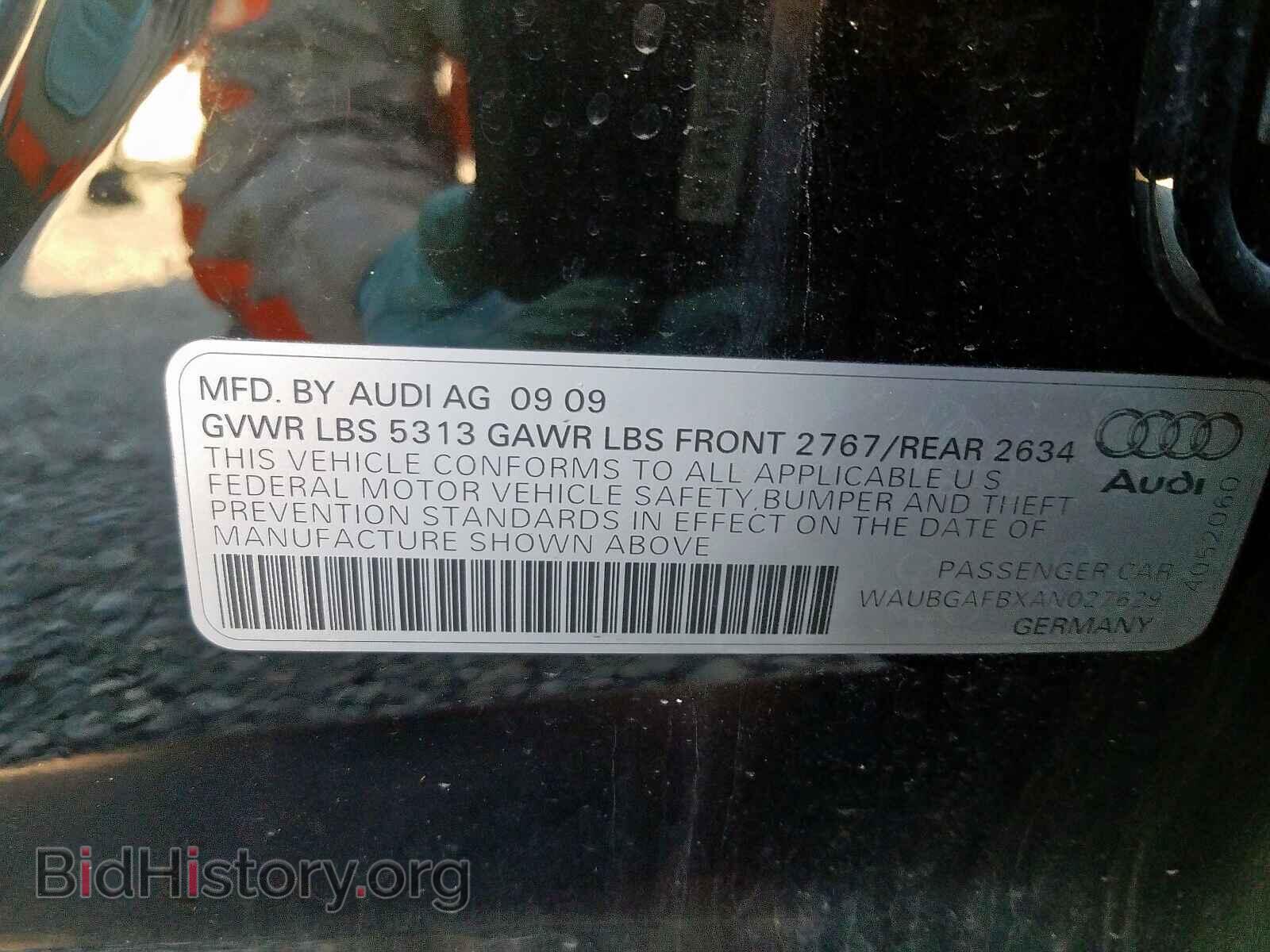 2010 AUDI A6 - VIN: WAUBGAFBXAN027629 - Фото 10