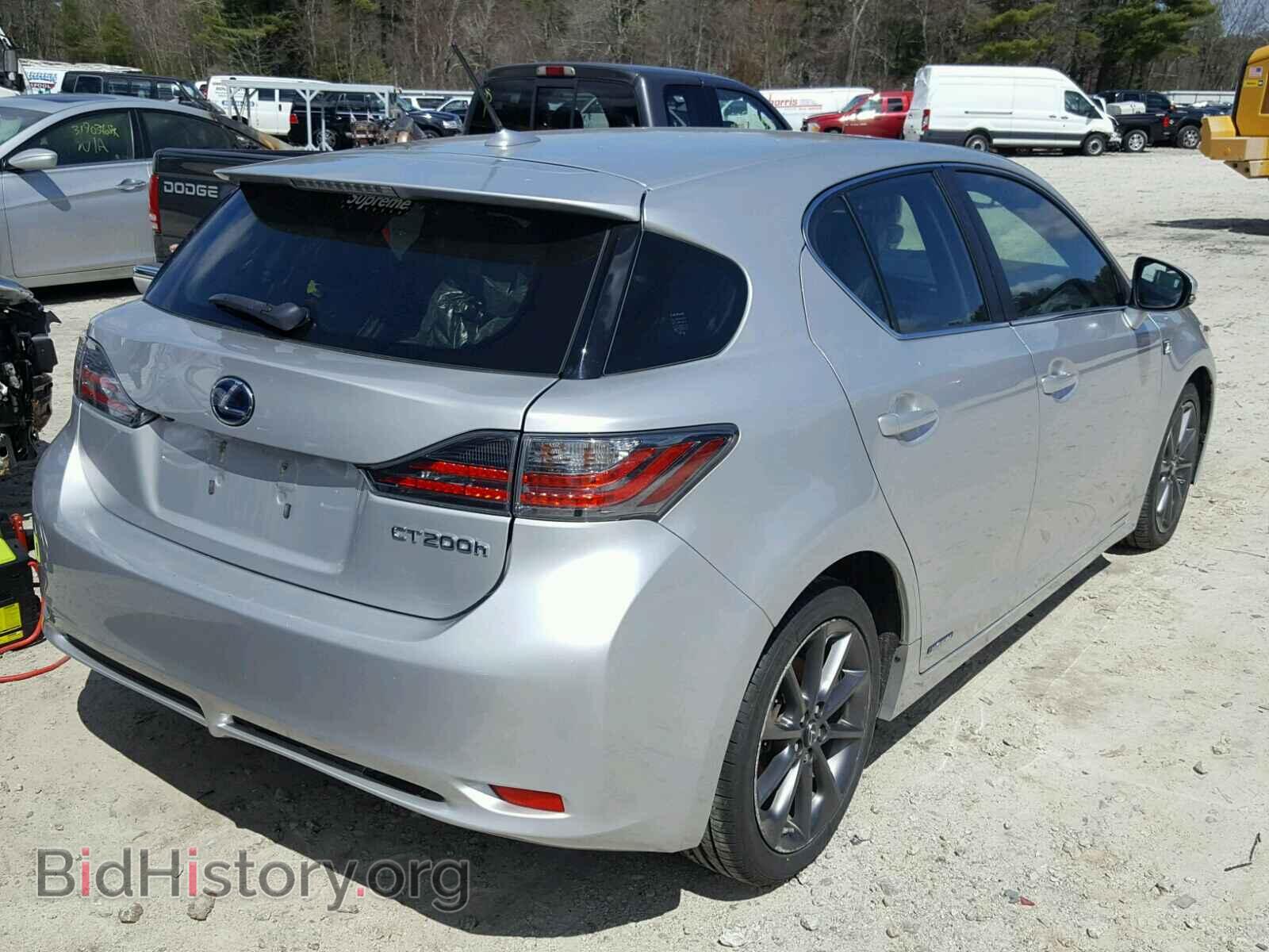 2012 LEXUS CT 200 - VIN: JTHKD5BH4C2101370 - Фото 4