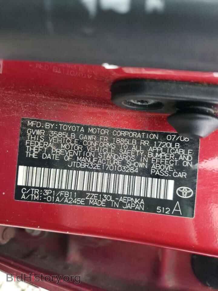 2007 TOYOTA COROLLA - VIN: JTDBR32E170103284 - Фото 10