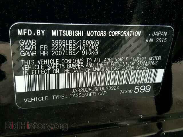 2015 MITSUBISHI LANCER - VIN: JA32U2FU5FU023924 - Фото 10