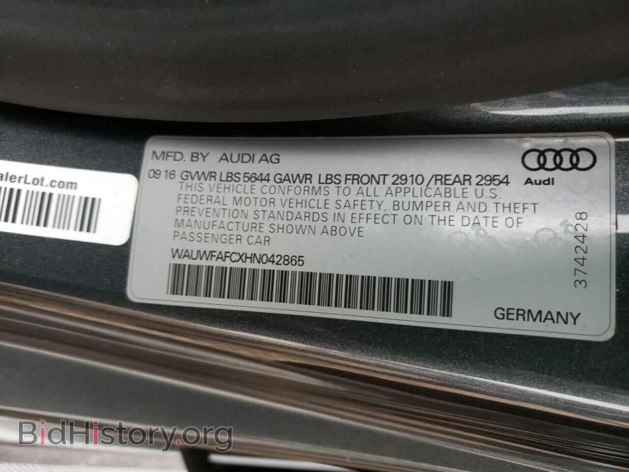 2017 AUDI S7/RS7 - VIN: WAUWFAFCXHN042865 - Фото 10