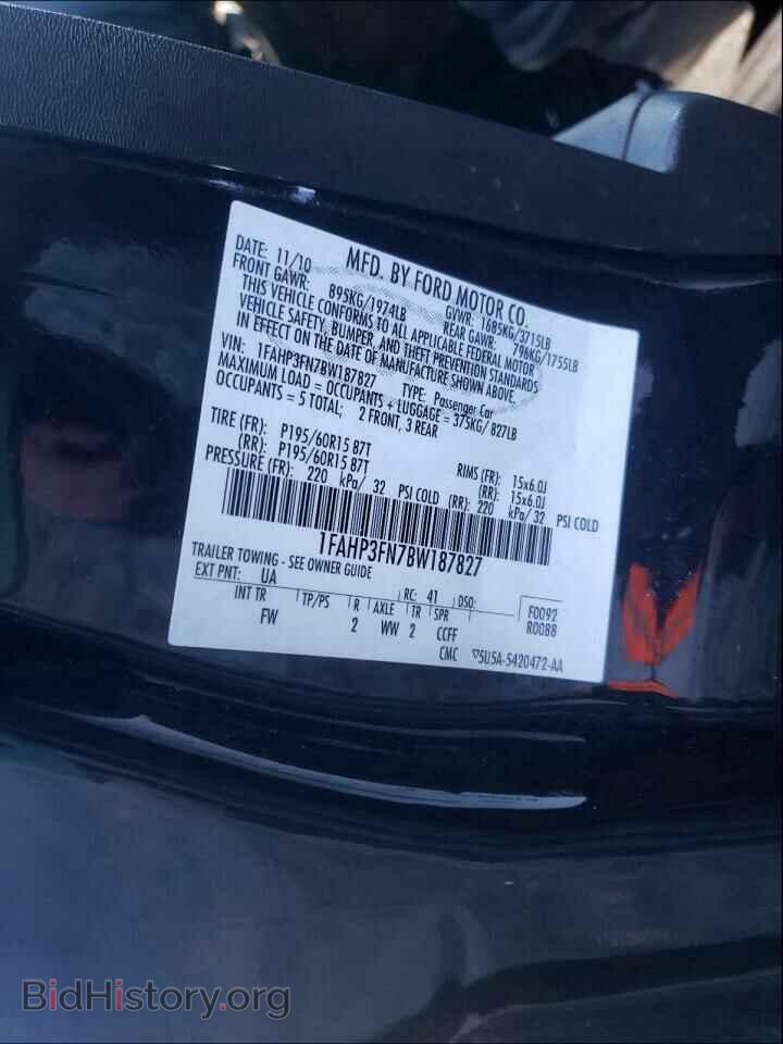 2011 FORD FOCUS - VIN: 1FAHP3FN7BW187827 - Фото 10