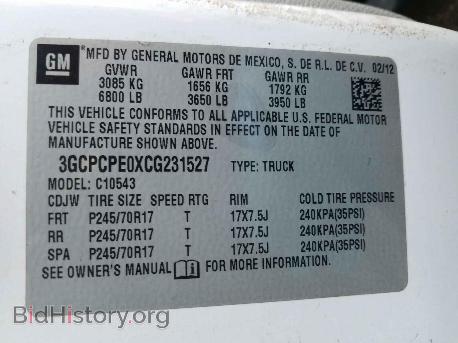 2012 CHEVROLET SILVERADO - VIN: 3GCPCPE0XCG231527 - Фото 10