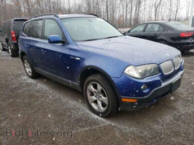 2007 BMW X3 X3 3.0SI, blue — VIN WBXPC93497WF19554, Copart