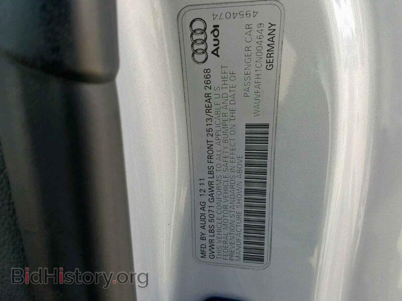 2012 Audi A5 (VIN WAUVFAFH1CN004649) — фото 10 из 10