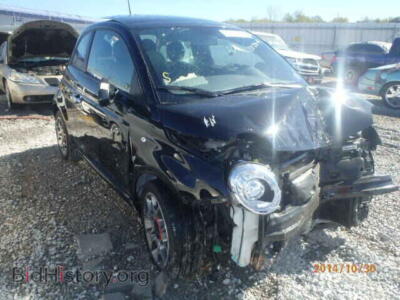 2012 Fiat 500 500 Sport, черный — VIN 3C3CFFBR6CT384145, Copart