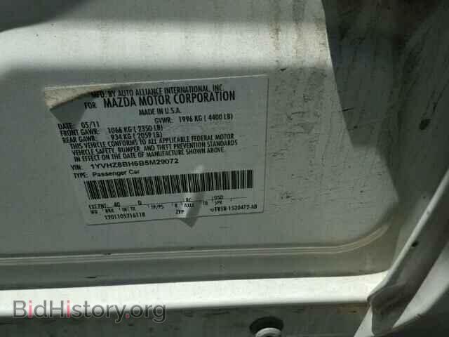 2011 MAZDA 6 - VIN: 1YVHZ8BH6B5M29072 - Фото 10