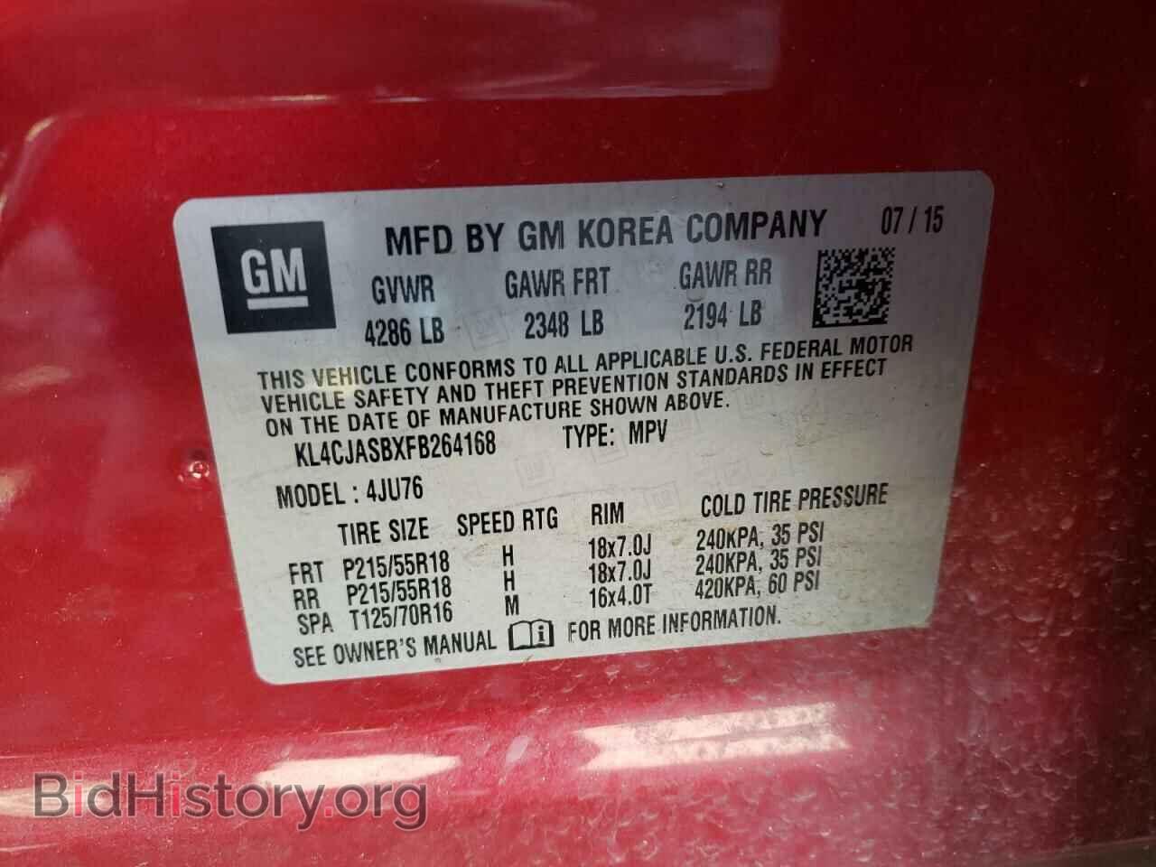 2015 BUICK ENCORE - VIN: KL4CJASBXFB264168 - Photo 10