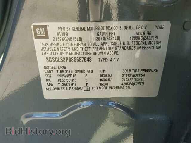 2008 SATURN VUE - VIN: 3GSCL33P08S687648 - Фото 10