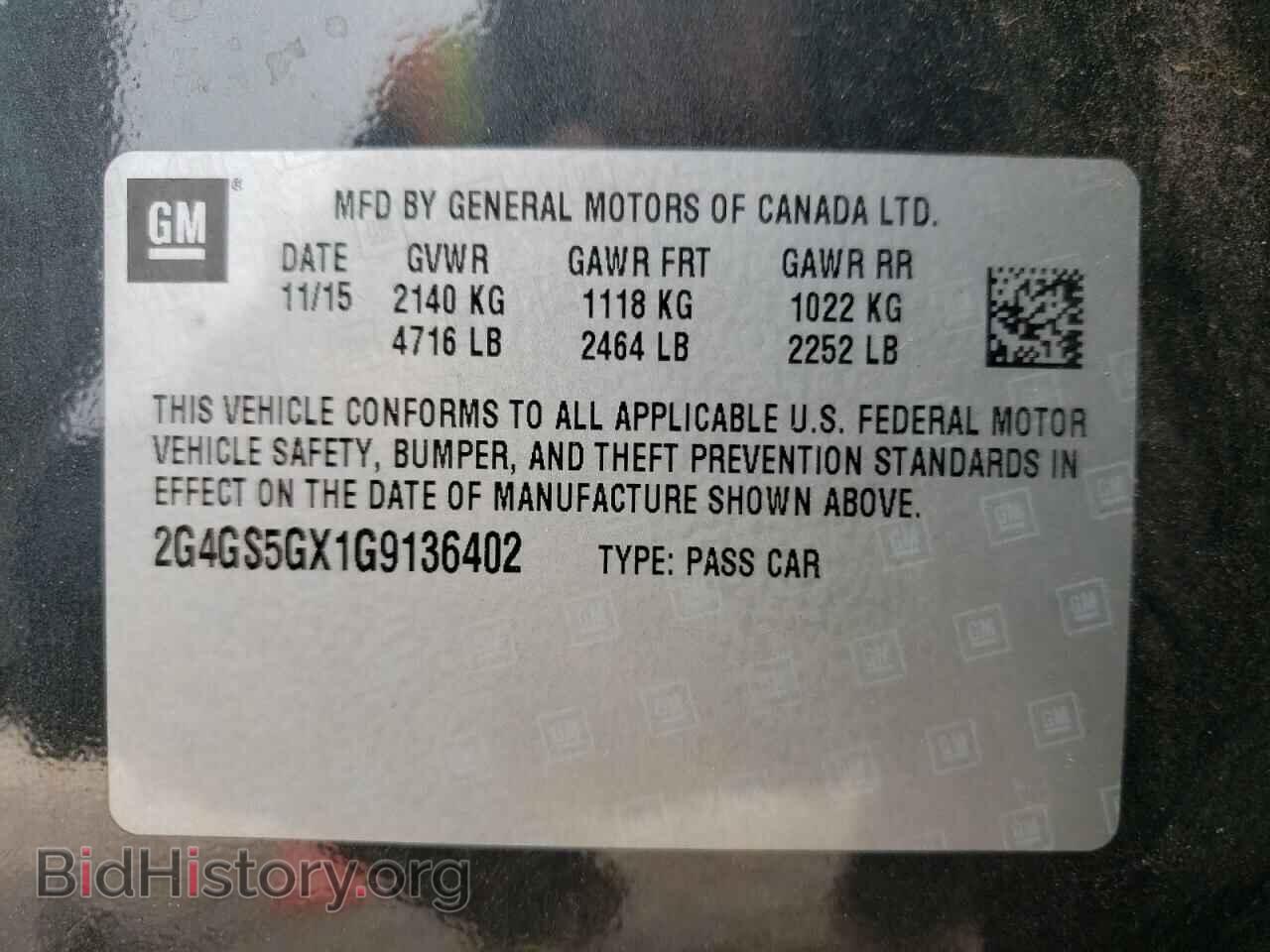 2016 BUICK REGAL - VIN: 2G4GS5GX1G9136402 - Фото 10