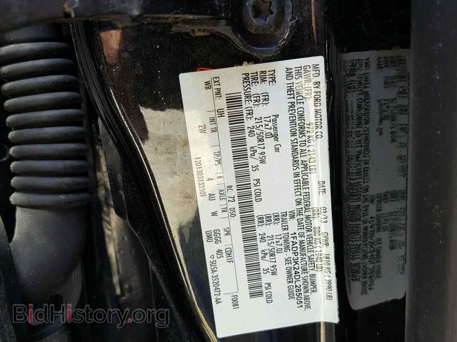 2013 FORD FOCUS - VIN: 1FADP3K24DL285051 - Photo 10