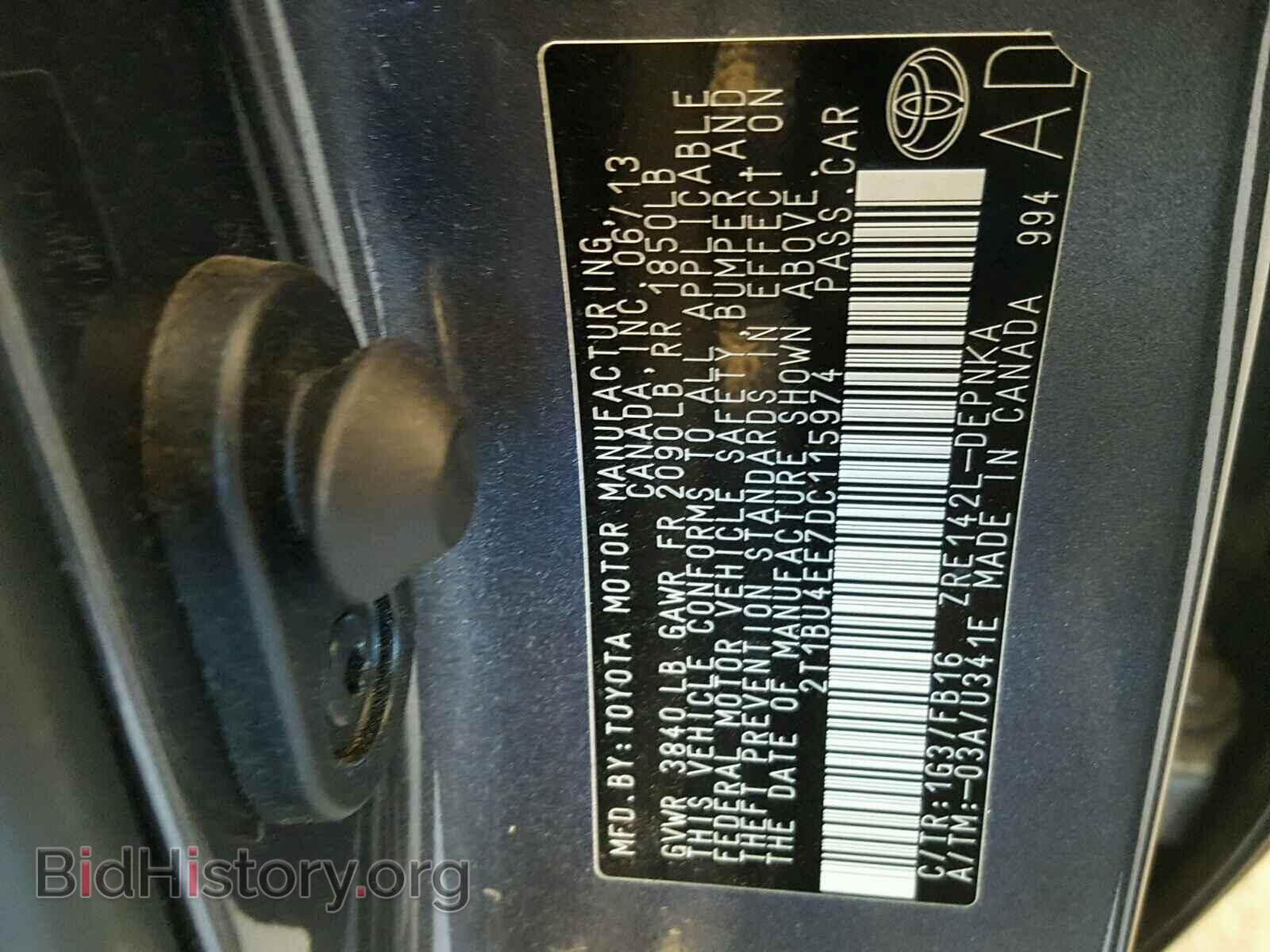 2013 TOYOTA COROLLA BA - VIN: 2T1BU4EE7DC115974 - Фото 10