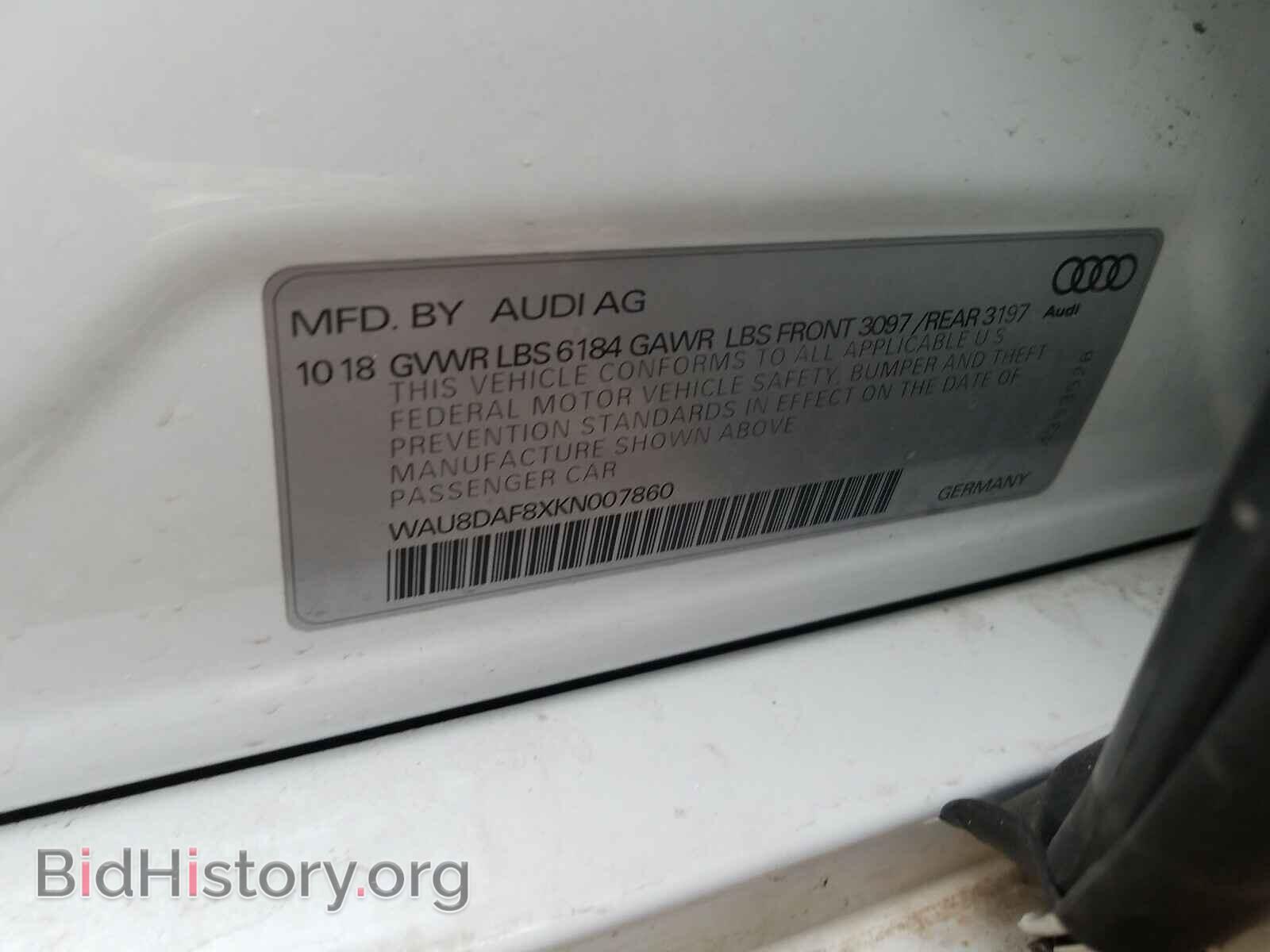 2019 AUDI A8 - VIN: WAU8DAF8XKN007860 - Photo 10