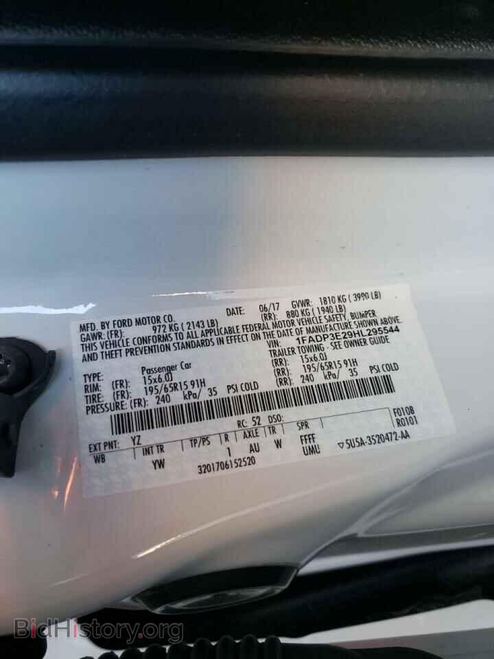 2017 FORD FOCUS - VIN: 1FADP3E29HL295544 - Фото 10