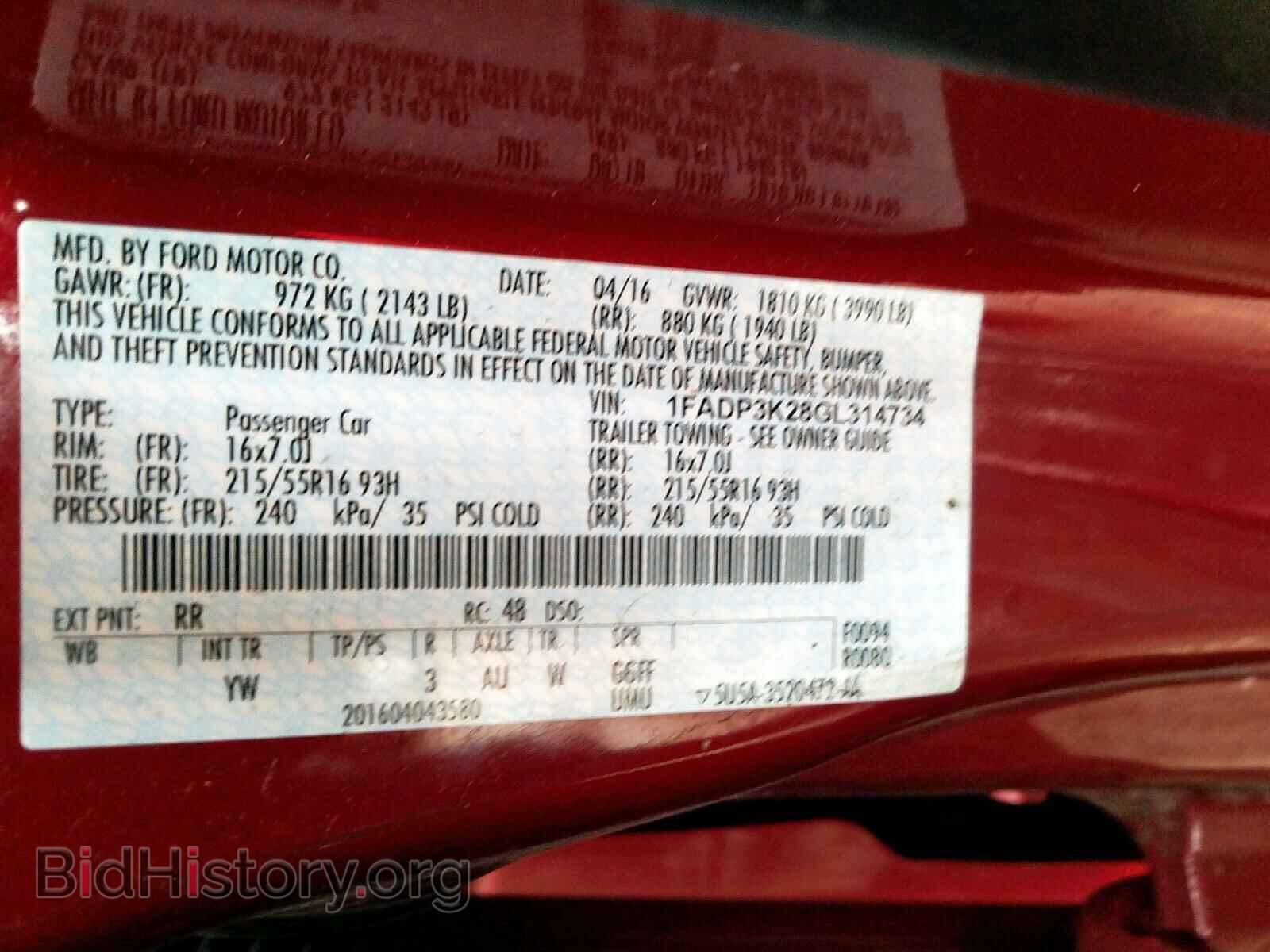 2016 FORD FOCUS - VIN: 1FADP3K28GL314734 - Photo 10
