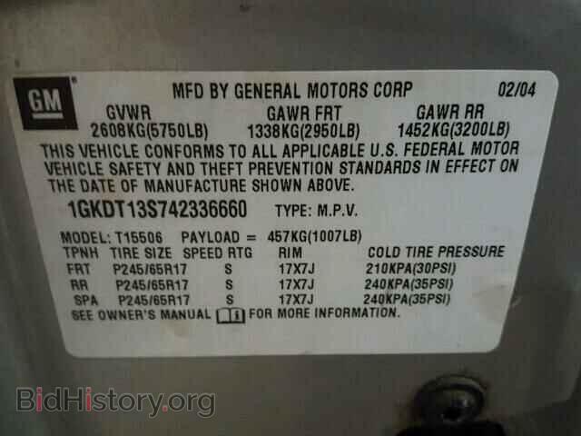 2004 GMC ENVOY - VIN: 1GKDT13S742336660 - Фото 10