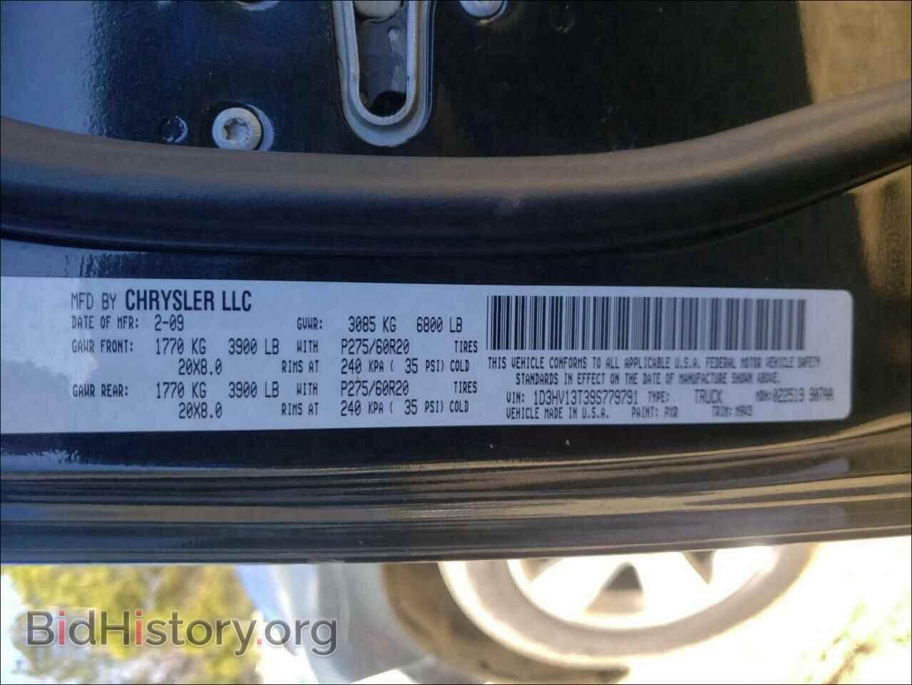 2009 DODGE RAM 1500 - VIN: 1D3HV13T39S779791 - Фото 10