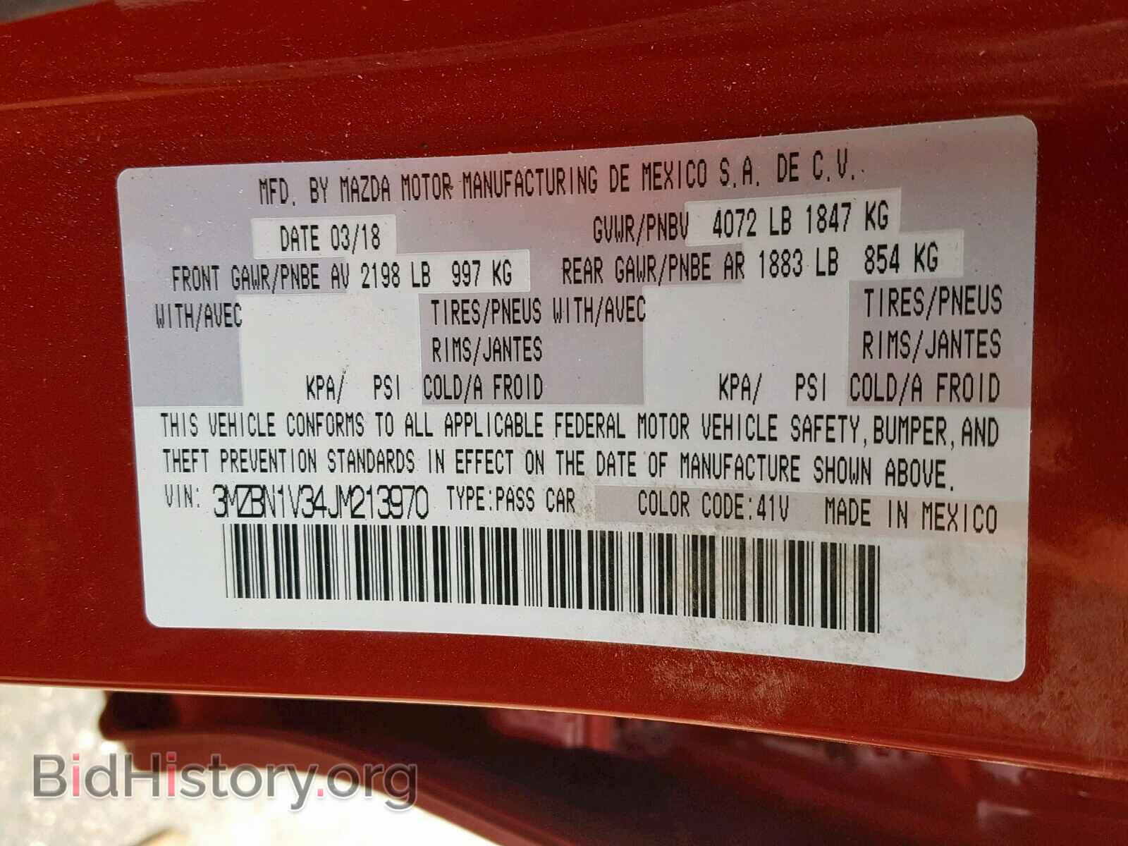 2018 MAZDA 3 - VIN: 3MZBN1V34JM213970 - Photo 10