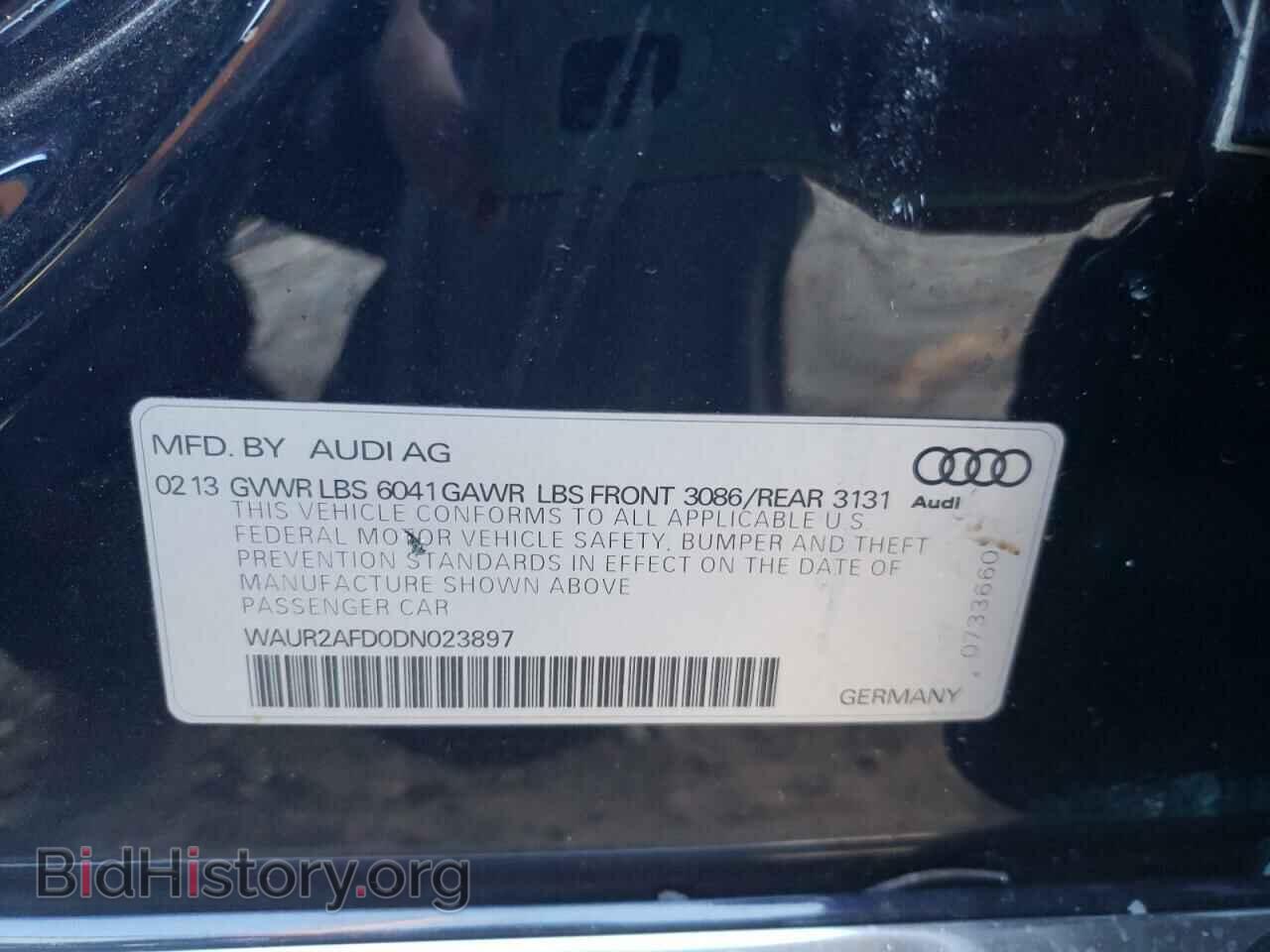 2013 AUDI A8 - VIN: WAUR2AFD0DN023897 - Фото 10