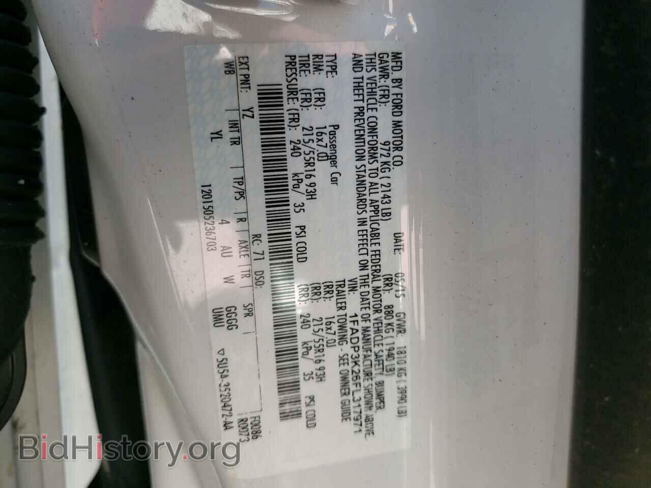2015 FORD FOCUS - VIN: 1FADP3K26FL317971 - Фото 10