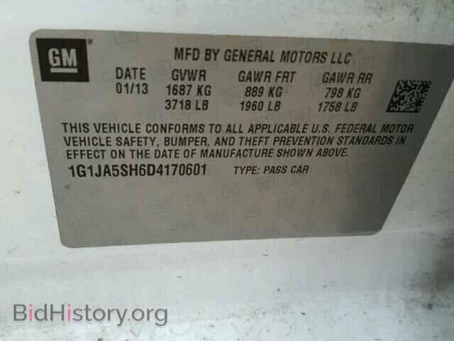 2013 CHEVROLET SONIC - VIN: 1G1JA5SH6D4170601 - Фото 10