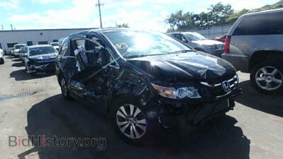 2014 Honda ODYSSEY Odyssey EX, black — VIN 5FNRL5H67EB111237, Copart