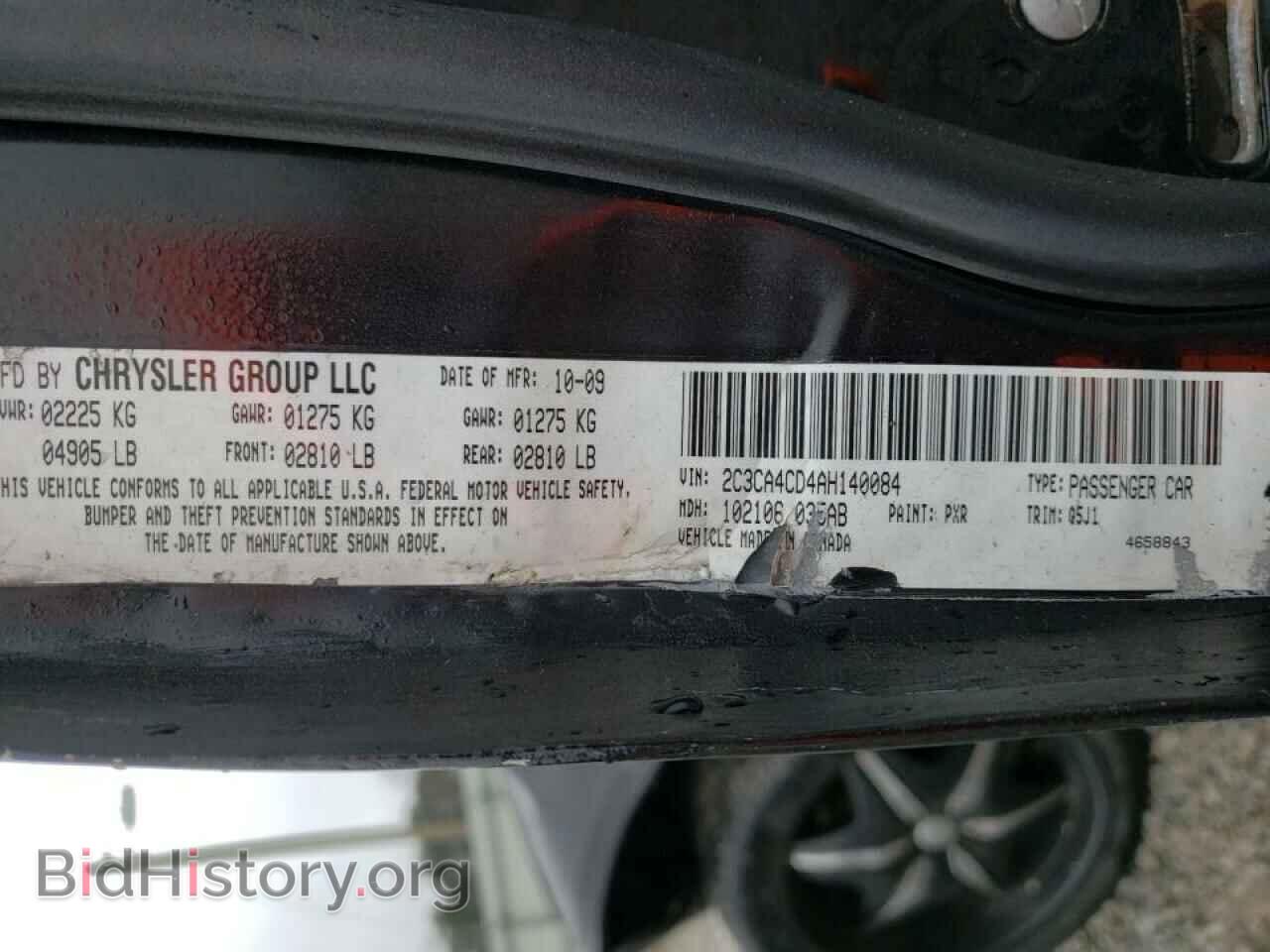 2010 CHRYSLER 300 - VIN: 2C3CA4CD4AH140084 - Фото 10