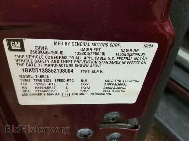 2005 GMC ENVOY - VIN: 1GKDT13S352198004 - Фото 10