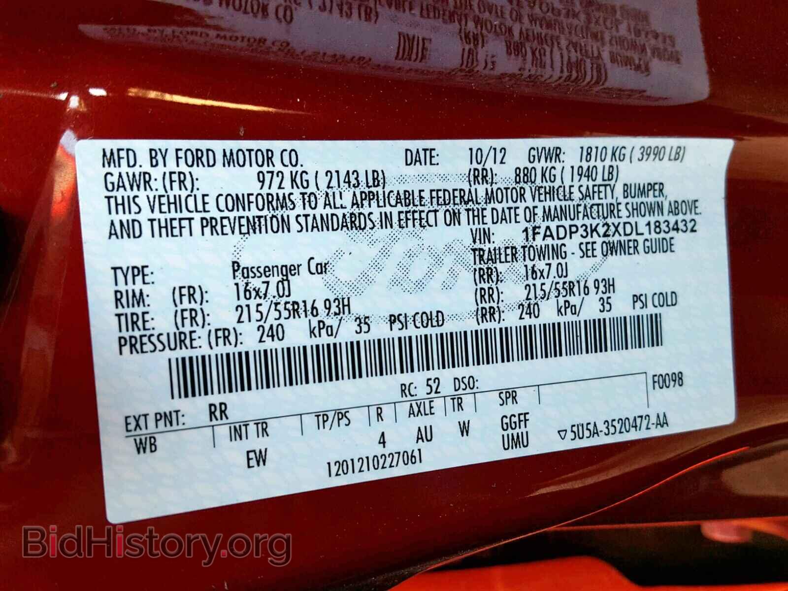 2013 FORD FOCUS SE - VIN: 1FADP3K2XDL183432 - Фото 10