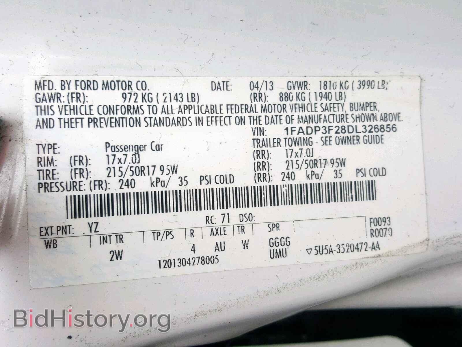2013 FORD FOCUS SE - VIN: 1FADP3F28DL326856 - Фото 10