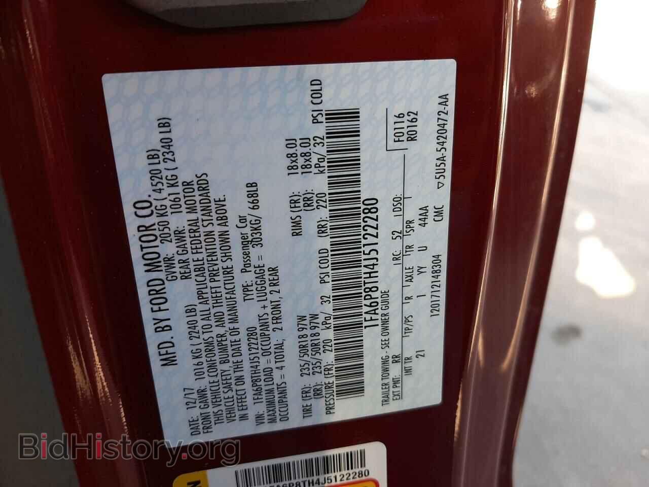2018 FORD MUSTANG - VIN: 1FA6P8TH4J5122280 - Фото 10