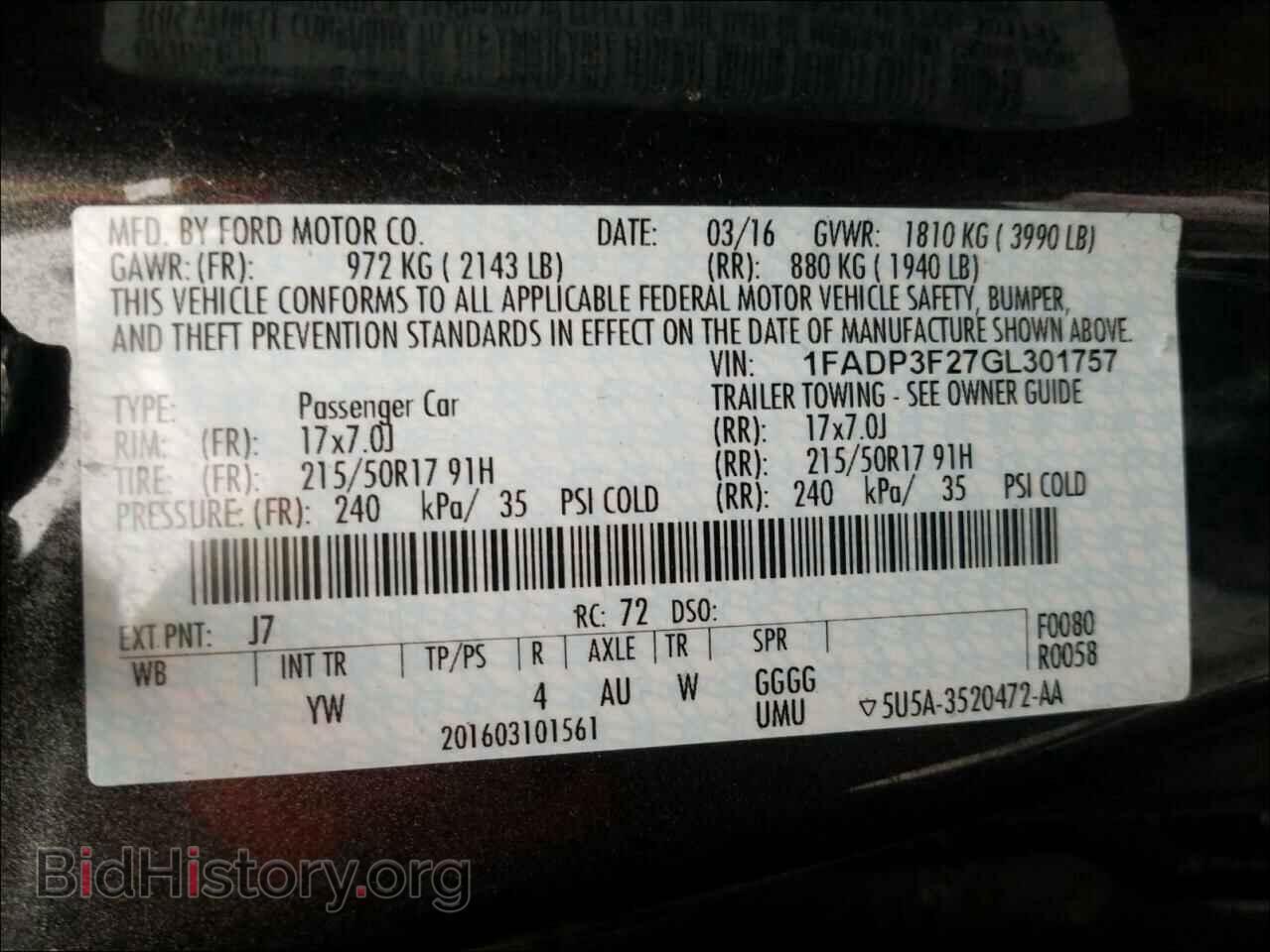 2016 FORD FOCUS - VIN: 1FADP3F27GL301757 - Photo 10