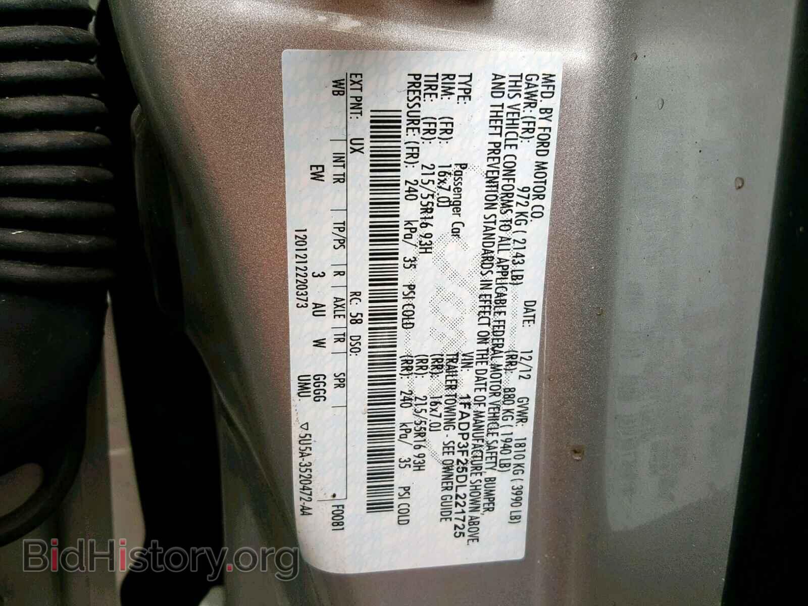 2013 FORD FOCUS SE - VIN: 1FADP3F25DL221725 - Фото 10