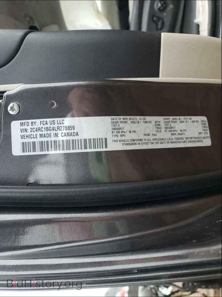 2020 CHRYSLER PACIFICA - VIN: 2C4RC1BG4LR278859 - Photo 10