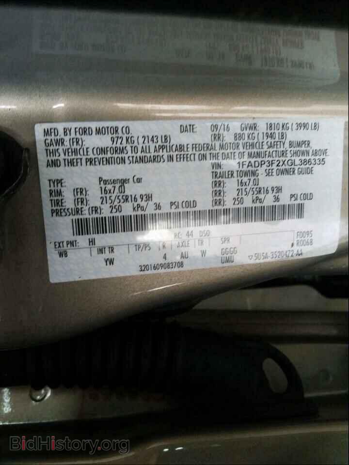 2016 FORD FOCUS - VIN: 1FADP3F2XGL386335 - Photo 10