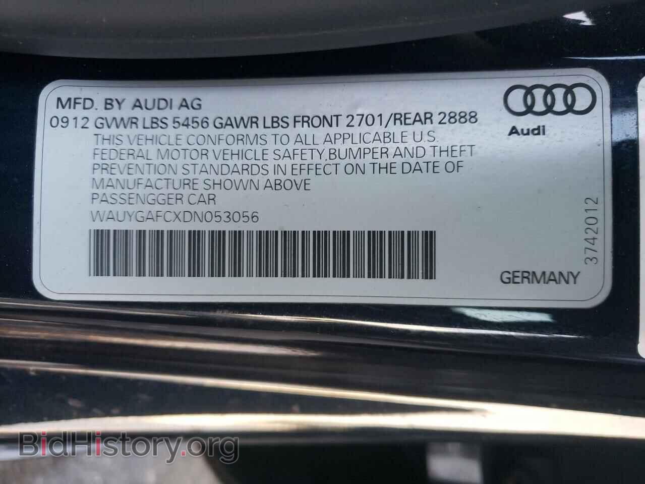 2013 AUDI A7 - VIN: WAUYGAFCXDN053056 - Фото 10