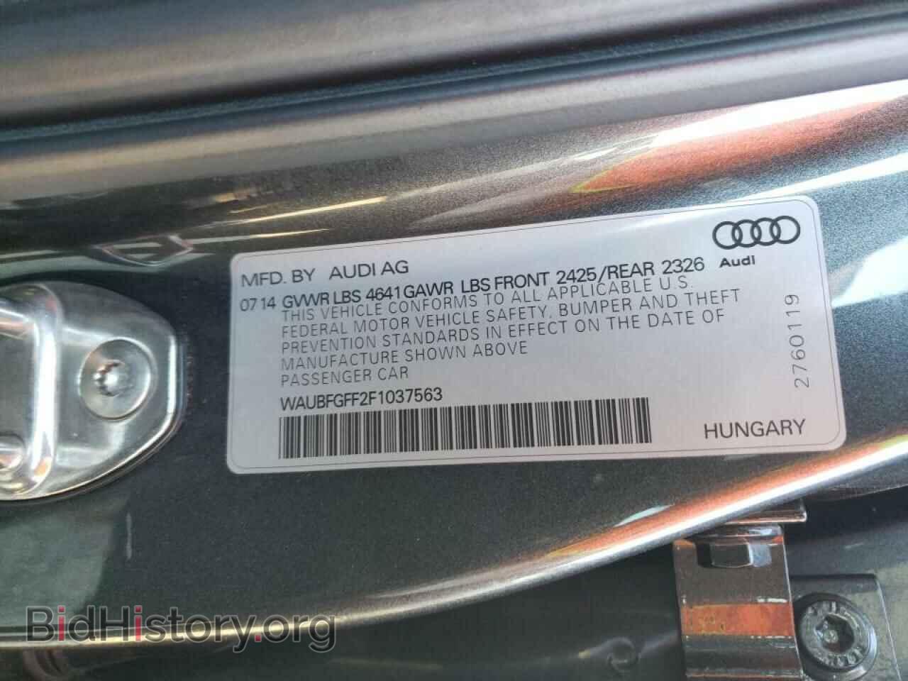2015 AUDI S3 - VIN: WAUBFGFF2F1037563 - Фото 10