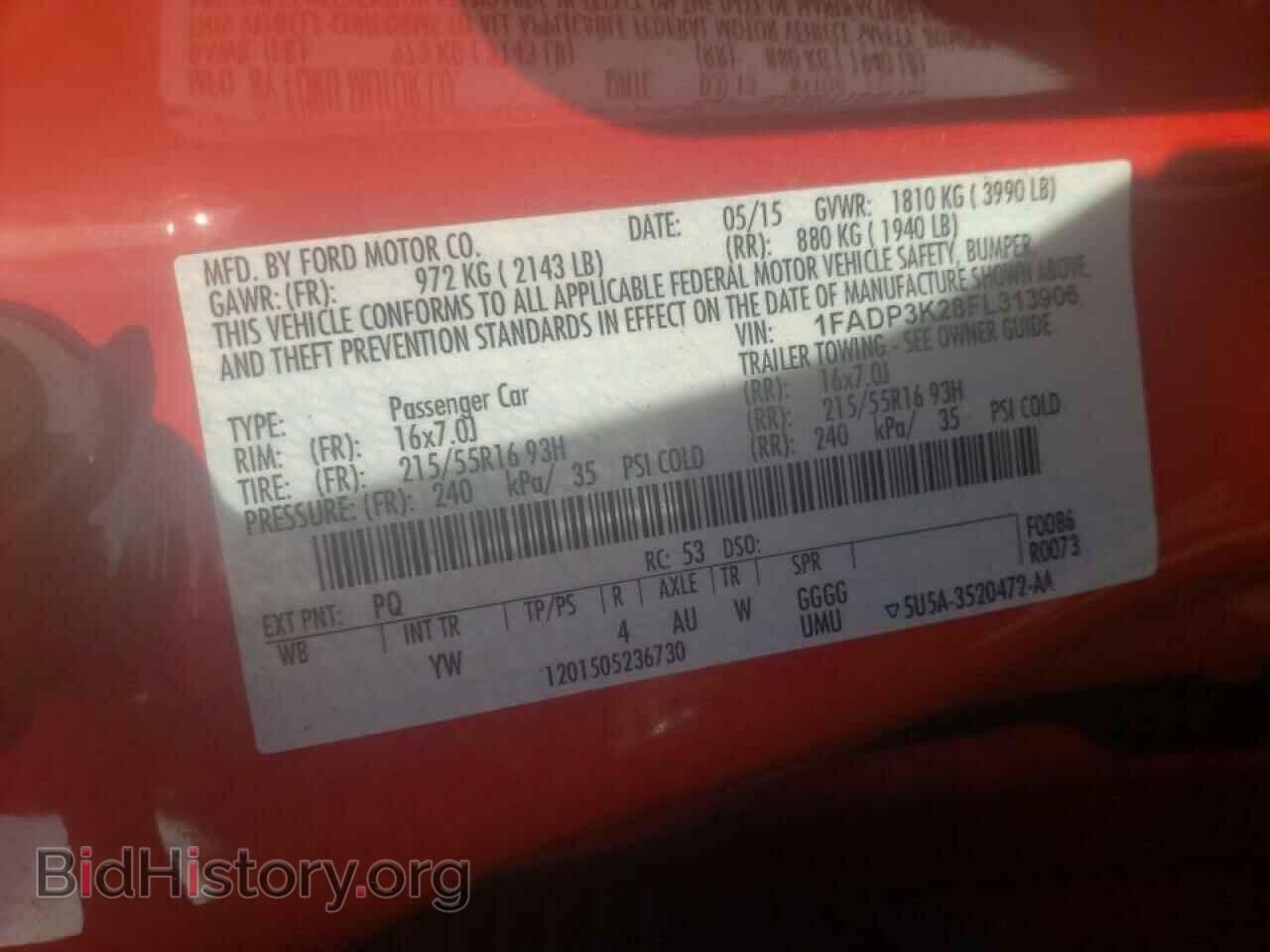 2015 FORD FOCUS - VIN: 1FADP3K28FL313906 - Фото 10