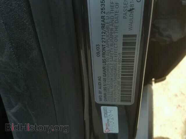 2004 AUDI A6 - VIN: WAULD64B14N024443 - Фото 10