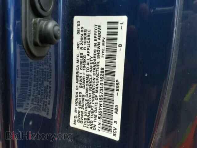 2003 HONDA ELEMENT - VIN: 5J6YH18573L016288 - Фото 10