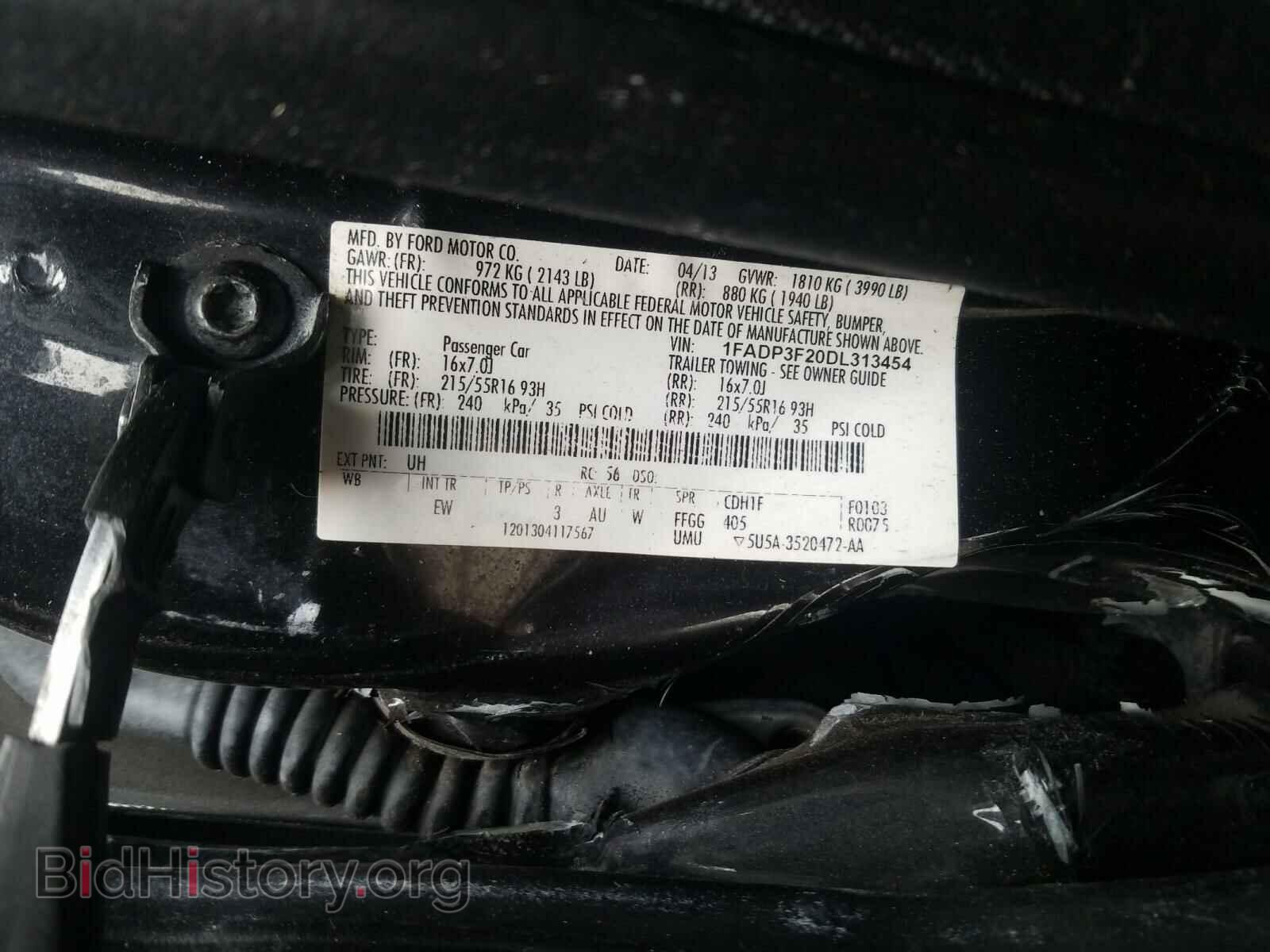 2013 FORD FOCUS - VIN: 1FADP3F20DL313454 - Photo 10