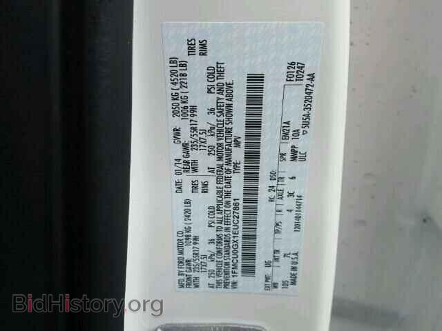 2014 FORD ESCAPE - VIN: 1FMCU0GX1EUC27861 - Photo 10