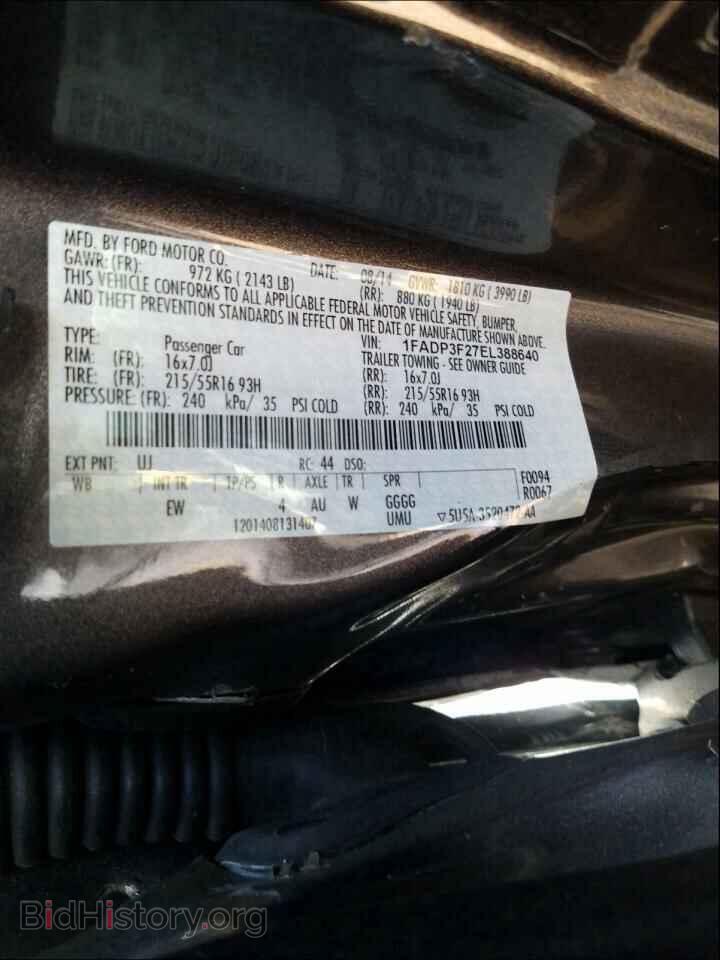 2014 FORD FOCUS - VIN: 1FADP3F27EL388640 - Photo 10