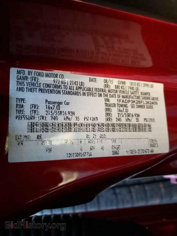2015 FORD FOCUS - VIN: 1FADP3K28FL362409 - Фото 10