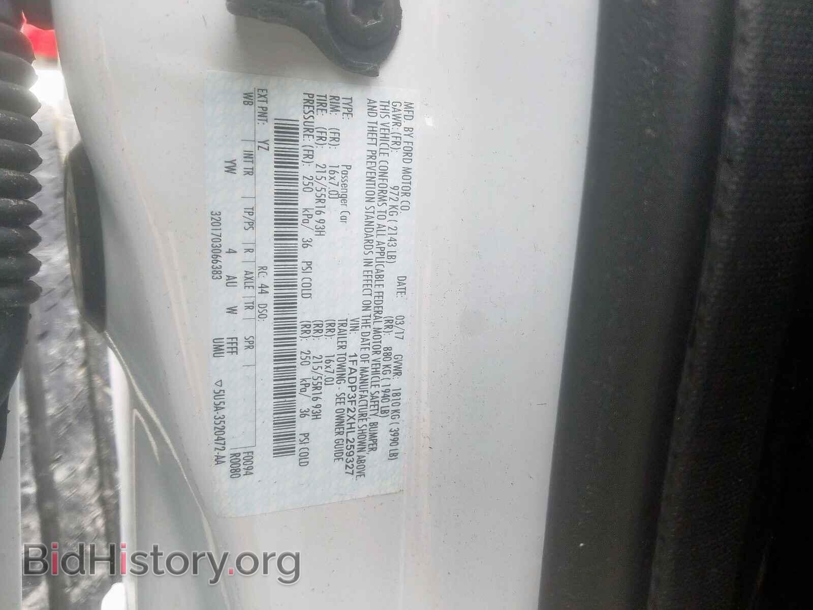 2017 FORD FOCUS - VIN: 1FADP3F2XHL259327 - Photo 10