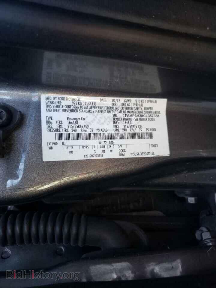 2012 FORD FOCUS - VIN: 1FAHP3H28CL357358 - Фото 10