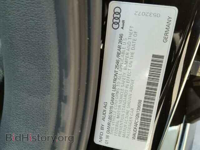2016 AUDI A6 - VIN: WAUDFAFC1GN139698 - Фото 10